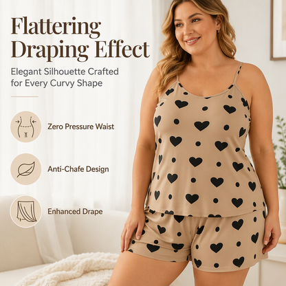 Women's Plus Size Cami Top and Shorts Pajama Set