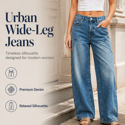 💟New Arrival👖Women's Casual Wide Leg Jeans
