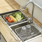 🎉50% OFF!💦Stainless Steel Telescopic Drainer Basket – Adjustable Fit, Multi-Functional Draining & Space-Saving Hanging Design ✨