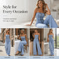 🥳2026 HOT SALE💞Women Spaghetti Strap Wide Leg Denim Jumpsuit