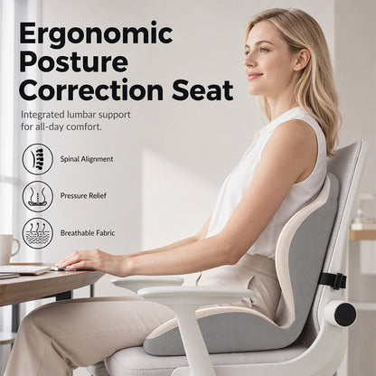 🪑💆Integrated Memory Foam Seat & Lumbar Cushion | Comfort for Long Hours at Your Desk
