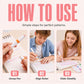 6PCS Curve Highlighter Pen Set with Pattern Roller Tips