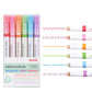 6PCS Curve Highlighter Pen Set with Pattern Roller Tips