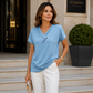 Women's Casual V-Neck Short Sleeve T-Shirt