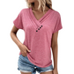 Women's Casual V-Neck Short Sleeve T-Shirt
