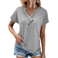 Women's Casual V-Neck Short Sleeve T-Shirt