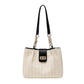 Spacious Commuter Straw Shoulder Bag