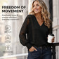 Women's Elegant V-Neck Knit Sweater
