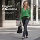 Women's Elegant V-Neck Knit Sweater