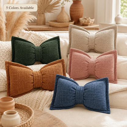 ⏳50% OFF! ⏰Soft Chenille Bow-Shaped Throw Pillow🎀🛋️