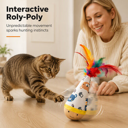 Interactive Wood Tumbler Pet Toy