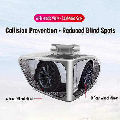 🚗50% OFF! 🔍Dual‑Lens 360°Adjustable Blind Spot Mirror – Rotatable, Wide‑View, Parking‑Friendly ✨