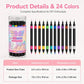 💅24-Color Dual-Tip Nail Art Pens – Easy DIY Nail Designs