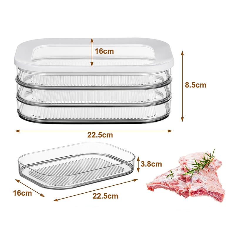 Single two and three layer food storage container options