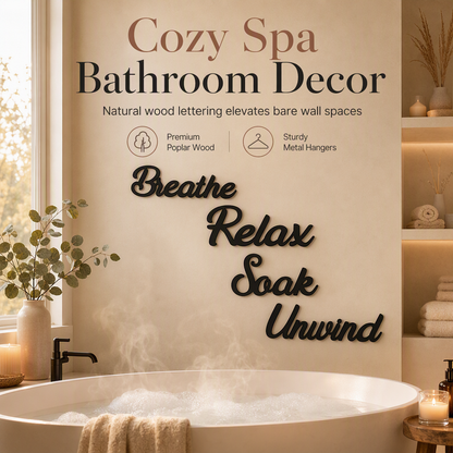 ⏳ 50% Off⏰4 Piece Farmhouse Bathroom Wall Decor Set🛁🧱