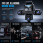 4K 360 Degree Panoramic Car Dash Cam with 5 Cameras Hidden Driving Recorder and Vehicle Monitoring System