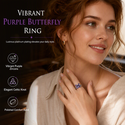 Fashionable Korean Style Sweet and Cool Butterfly Ring for Women Elegant Platinum Color Single Finger Ring