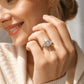 Elegant Square Cut Zircon Ring