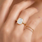Women's Elegant Ice-Cut Cushion Bezel Ring