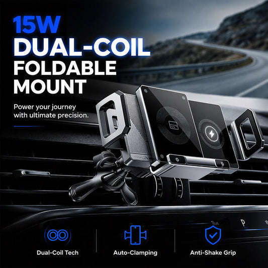 📢📢50% OFF !! ⏰Foldable Car Wireless Charger Mount