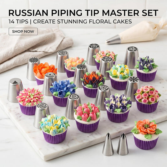 Professional Flower Nozzle Decorating Set