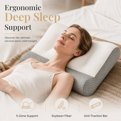 ⚡Free Shipping⚡Ergonomic Soybean Fiber Cervical Neck Pillow
