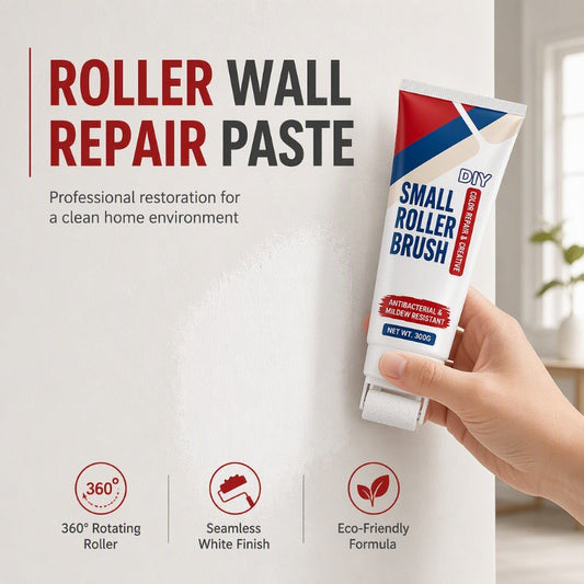 🧱Buy 2 Get 1 Free✨Waterproof Wall Repair Paste with Integrated Small Roller Brush