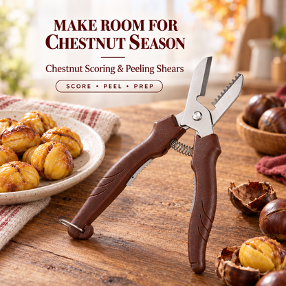 🌰 50% OFF!🔧2-in-1 Chestnut Shear – Score & peel in seconds ✨