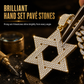 ✨Hip Hop Iced Out Rhinestone Hollow Star of David with 50cm Chain
