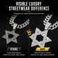 ✨Hip Hop Iced Out Rhinestone Hollow Star of David with 50cm Chain