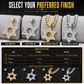 ✨Hip Hop Iced Out Rhinestone Hollow Star of David with 50cm Chain