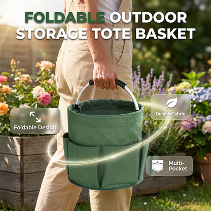 Collapsible Picnic Basket Foldable Cleaning Caddy