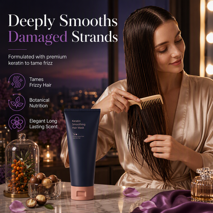 ✨Keratin Smoothing Hair Mask 🌿Nourishing and Repairing Treatment for Dry Frizzy and Damaged Hair