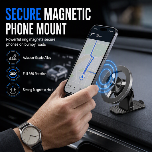 Strong Magnetic Car Phone Holder💪Adhesive Dashboard Navigation Mount