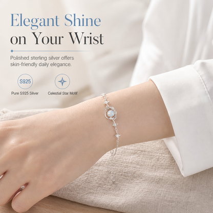 925 Sterling Silver Planet and Star for Women💫 Elegant Niche Design Jewelry Gift