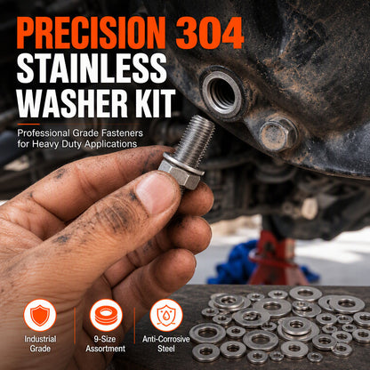 ⚙️Stainless Steel Washer Assortment Kit with Storage Box