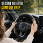 ✨Buy 1 Get 1 Free✨Rhinestone Steering Wheel Cover – Quilted PU Leather & Sparkling Details for a Glam Car Interior ❤️⭐