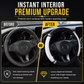 ✨Buy 1 Get 1 Free✨Rhinestone Steering Wheel Cover – Quilted PU Leather & Sparkling Details for a Glam Car Interior ❤️⭐