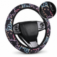 💥Buy 1 Get 1 Free🚗Universal 38cm Ringless Silk Steering Wheel Cover🐱Cute Cat-Head Print