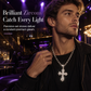 Hip Hop Double Layer Baguette Rhinestone Cross Brass with Figaro Chain