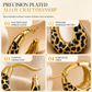 ✨Vintage Leopard Print U Shaped Huggie Hoop Earrings for Women