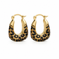 ✨Vintage Leopard Print U Shaped Huggie Hoop Earrings for Women