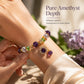 Fashion Purple Crystal Beaded for Women with Sparkling Star Zircon Charm