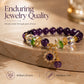 Fashion Purple Crystal Beaded for Women with Sparkling Star Zircon Charm