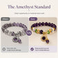 Fashion Purple Crystal Beaded for Women with Sparkling Star Zircon Charm
