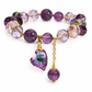 Fashion Purple Crystal Beaded for Women with Sparkling Star Zircon Charm