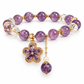 Fashion Purple Crystal Beaded for Women with Sparkling Star Zircon Charm