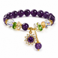 Fashion Purple Crystal Beaded for Women with Sparkling Star Zircon Charm