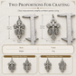 ✨50% OFF✝️Zinc Alloy Pardon Crucifix with and Saint Benedict Medals Religious Charm for Jewelry Making
