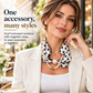 Magnetic Clasp Pearl Scarf Necklace